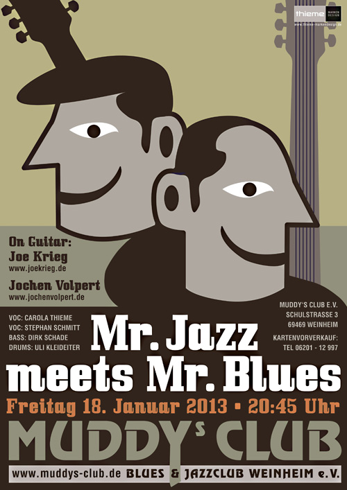 Plakat Mr. Jazz meets Mr. Blues Muddys Club